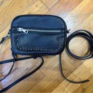 ZARA WOMEN SILVER STUDDED CROSSBODY / BELT BAG / FANNY PACK